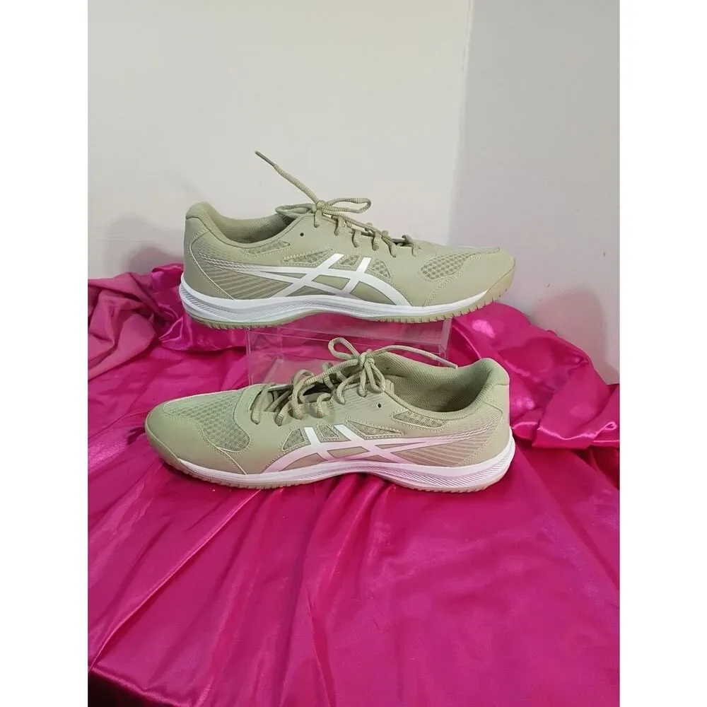 Asics Mens SZ 15 Upcourt 6 Volleyball Court Shoe Kacki 1071A104-101.